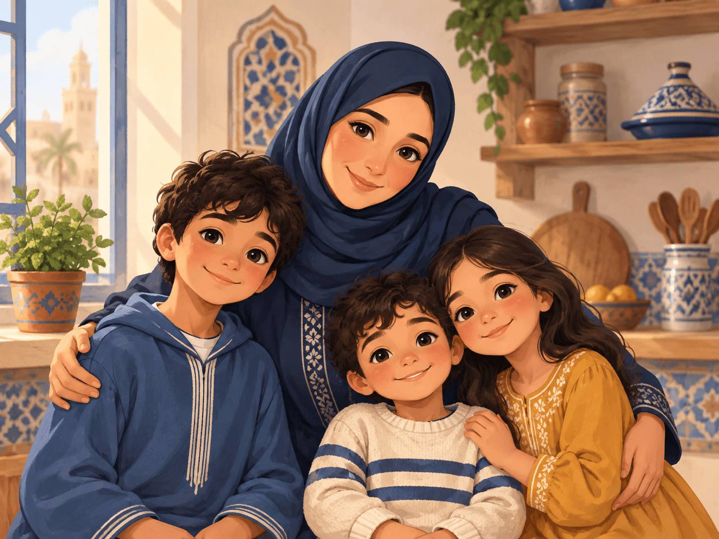 Illustrative artwork for fictional family example 4