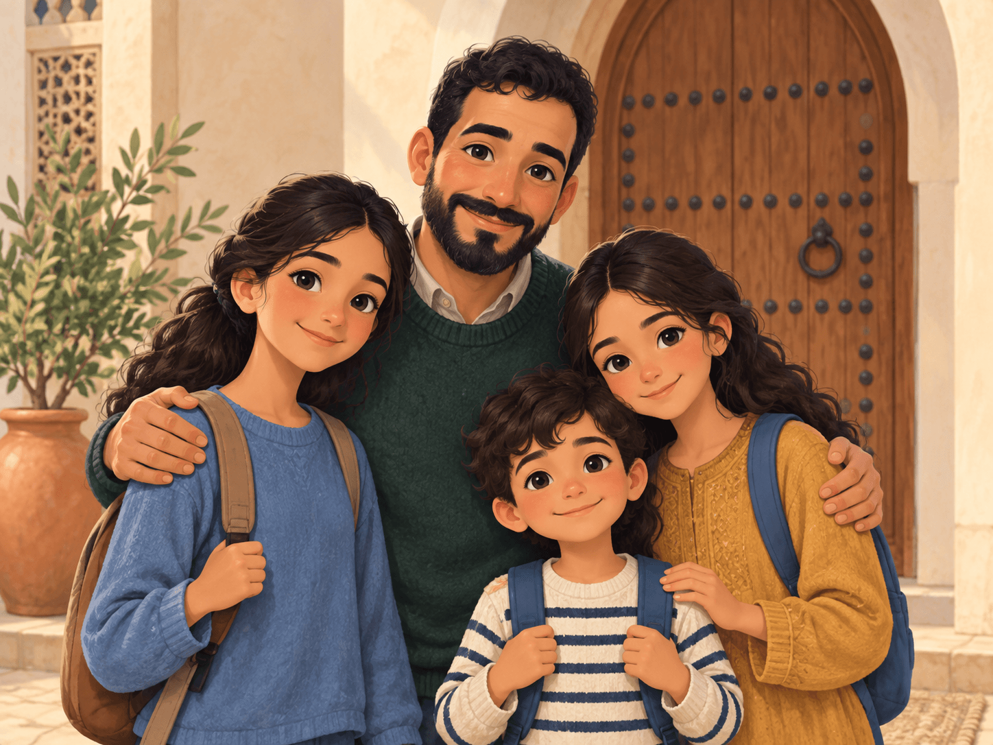 Illustrative artwork for fictional family example 6